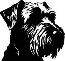 morbido rivestito grano terrier silhouette ritratto vettore