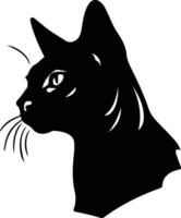 serengeti gatto silhouette ritratto vettore