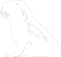 settentrionale pelliccia foca schema silhouette vettore