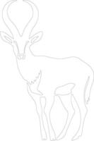 antilope schema silhouette vettore