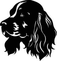 americano cocker spaniel silhouette ritratto vettore