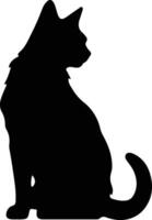 abitare gatto nero silhouette vettore