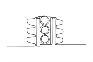 continuo linea vettore illustrazione design traffico luci