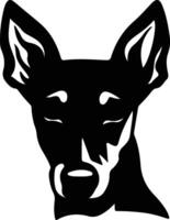 Manchester terrier silhouette ritratto vettore