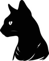 tonkinese gatto silhouette ritratto vettore