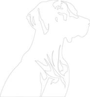 vizsla schema silhouette vettore