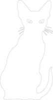 devon rex gatto schema silhouette vettore