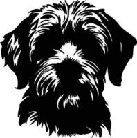 dandy dinmont terrier silhouette ritratto vettore