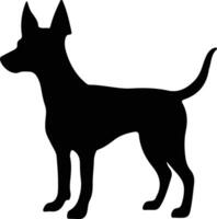 Manchester terrier nero silhouette vettore