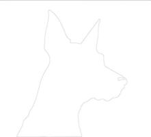 doberman pinscher schema silhouette vettore