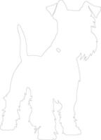 standard schnauzer schema silhouette vettore