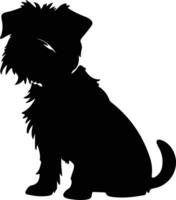 norfolk terrier nero silhouette vettore