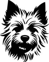 norwich terrier silhouette ritratto vettore