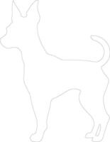 giocattolo Volpe terrier schema silhouette vettore