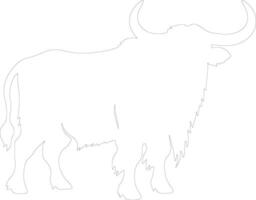 yak schema silhouette vettore