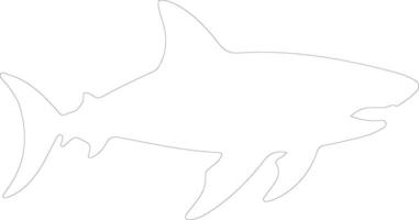 crogiolarsi squalo schema silhouette vettore