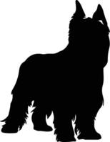 briard nero silhouette vettore