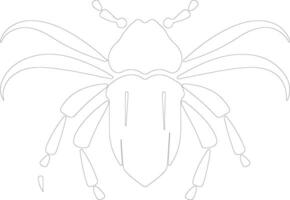 scarabeo oscuro schema silhouette vettore