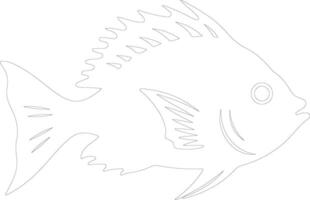 John dory schema silhouette vettore