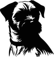 confine terrier nero silhouette vettore