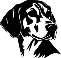 americano cane da volpe silhouette ritratto vettore