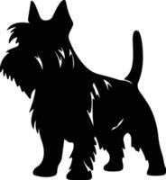 Scozzese terrier nero silhouette vettore