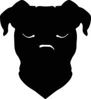 Presa canario nero silhouette vettore