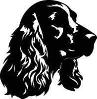 cocker spaniel silhouette ritratto vettore