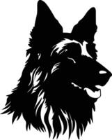 belga cane da pastore silhouette ritratto vettore