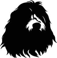 polacco pianura cane da pastore silhouette ritratto vettore