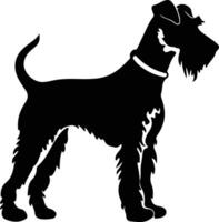 airedale terrier nero silhouette vettore