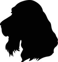 cocker spaniel nero silhouette vettore