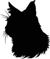 ussuri gatto silhouette ritratto vettore