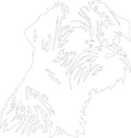 norfolk terrier schema silhouette vettore