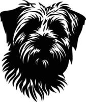 norfolk terrier silhouette ritratto vettore