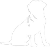 labrador cane da riporto schema silhouette vettore