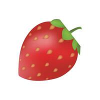 fragola frutta emoji vettore design. arte illustrazione agricoltura cibo azienda agricola Prodotto. fragola isolato su bianca sfondo.