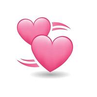 cuore amore emoji icona oggetto simbolo pendenza vettore arte design cartone animato isolato sfondo. rosa cuore emoji.