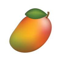 Mango frutta emoji vettore design. arte illustrazione agricoltura cibo azienda agricola Prodotto. Mango isolato su bianca sfondo.
