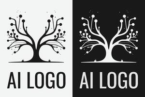 artificiale intelligenza logo design. ai concetto logotipo idea vettore