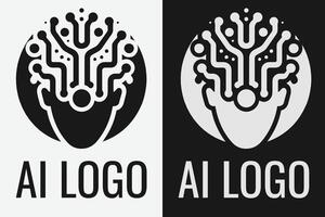 artificiale intelligenza logo design. ai concetto logotipo idea vettore