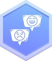 emoji poligono icona vettore