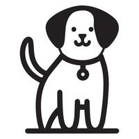 cane testa linea stile vettore illustrazione isolato su bianca sfondo