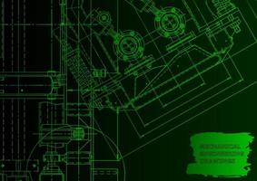 schizzo. illustrazione di ingegneria vettoriale. sistemi di progettazione assistita da computer vettore