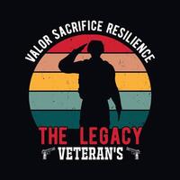 americano veterani pazzo nel il Stati Uniti d'America servire con onore, premio veterani giorno maglietta design vettore