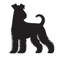 airedale terrier silhouette icona. vettore Immagine.