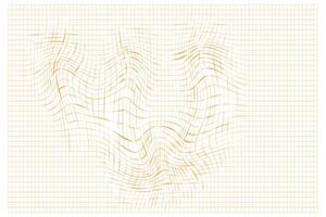 astratto geometrico sfondo con ondulato griglia curvo vettore. vettore