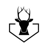 cervo a caccia icona logo design modello isolato illustrazione vettore