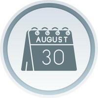 30 di agosto solido pulsante icona vettore