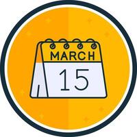 15 di marzo pieno versetto icona vettore